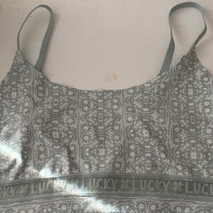 Lucky Brand Blue and White Patterned Tank